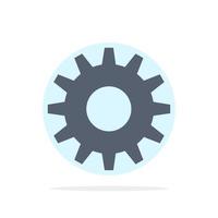 Cogs Gear Setting Abstract Circle Background Flat color Icon vector