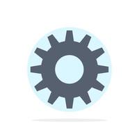 Cogs Gear Setting Abstract Circle Background Flat color Icon vector