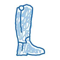 jockey zapatos doodle icono dibujado a mano ilustración vector