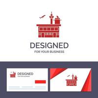 Creative Business Card and Logo template Airport Conveyance Shipping Transit Transport Transportation Vector Illustration