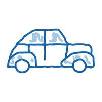 Classical Car doodle icon hand drawn illustration vector