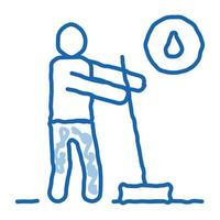 Human Washing doodle icon hand drawn illustration vector