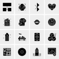 16 iconos universales de negocios vector ilustración de icono creativo para usar en proyectos relacionados con la web y dispositivos móviles