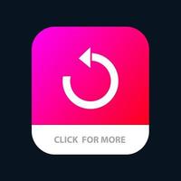 Refresh Reload Rotate Repeat Mobile App Button Android and IOS Glyph Version vector