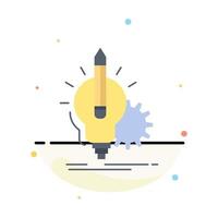 Idea insight key lamp lightbulb Flat Color Icon Vector