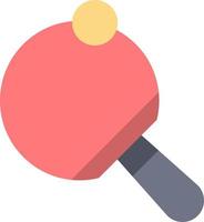 raqueta de pong tenis de mesa color plano icono vector icono banner plantilla