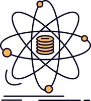 Analysis data information research science Flat Color Icon Vector