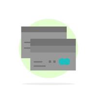 tarjeta de crédito tarjeta bancaria tarjetas crédito finanzas dinero círculo abstracto fondo color plano icono vector