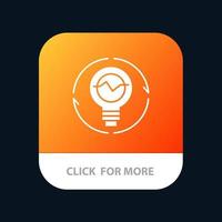 Bulb Concept Generation Idea Innovation Light Light bulb Mobile App Button Android and IOS Glyph Version vector