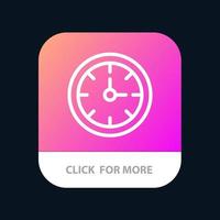 Alarm Clock Stopwatch Time Mobile App Button Android and IOS Line Version vector