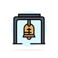 Alert Bell Christmas Bell Church Bell Abstract Circle Background Flat color Icon vector