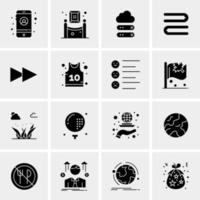 16 iconos universales de negocios vector ilustración de icono creativo para usar en proyectos relacionados con la web y dispositivos móviles