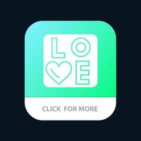 Sign Love Heart Wedding Mobile App Button Android and IOS Glyph Version vector