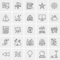 25 iconos de negocios universales vector ilustración de icono creativo para usar en proyectos relacionados con la web y dispositivos móviles