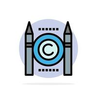 Business Conflict Copyright Digital Abstract Circle Background Flat color Icon vector