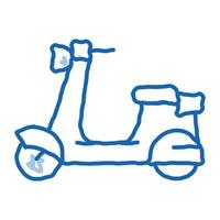 Scooter doodle icon hand drawn illustration vector