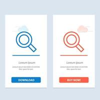 Magnifier Search Zoom Find  Blue and Red Download and Buy Now web Widget Card Template vector