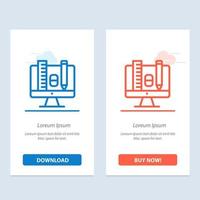 Computer Education Scale Pencil  Blue and Red Download and Buy Now web Widget Card Template vector