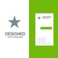 Bookmark Star Media Grey Logo Design and Business Card Template vector