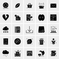 25 iconos de negocios universales vector ilustración de icono creativo para usar en proyectos relacionados con la web y dispositivos móviles