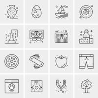 16 Business Universal Icons Vector Creative Icon Illustration to use in web and Mobile Related project