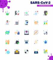 Coronavirus Precaution Tips icon for healthcare guidelines presentation 25 Flat Color icon pack such as death coffin handbook hand wash cream viral coronavirus 2019nov disease Vector Design Eleme