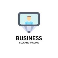 User Profile Id Login Business Logo Template Flat Color vector