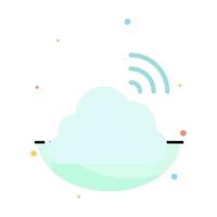 Cloud Rainbow Sky Spring Weather Abstract Flat Color Icon Template vector