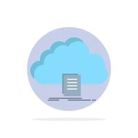 cloud access document file download Flat Color Icon Vector