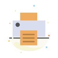 Printer Print Printing Abstract Flat Color Icon Template vector