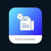 Check Checklist Feature Featured Features  Mobile App Button Android and IOS Glyph Version vector