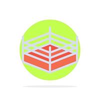 Boxing Ring Wrestling Abstract Circle Background Flat color Icon vector
