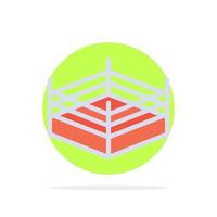 Boxing Ring Wrestling Abstract Circle Background Flat color Icon vector