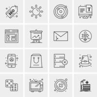 16 Business Universal Icons Vector Creative Icon Illustration to use in web and Mobile Related project