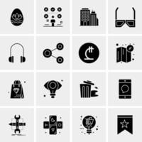 16 iconos universales de negocios vector ilustración de icono creativo para usar en proyectos relacionados con la web y dispositivos móviles