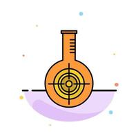 Chemical Flask Reaction Lab Target Abstract Flat Color Icon Template vector