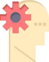 cerebro proceso aprendizaje mente color plano icono vector icono banner plantilla