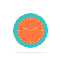 Clock Office Time Wall Watch Abstract Circle Background Flat color Icon vector