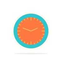 Clock Office Time Wall Watch Abstract Circle Background Flat color Icon vector