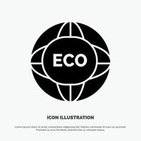 Environment Global Internet World Eco solid Glyph Icon vector