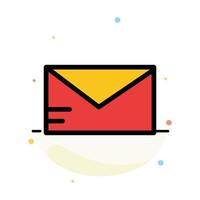 Mail Email School Abstract Flat Color Icon Template vector