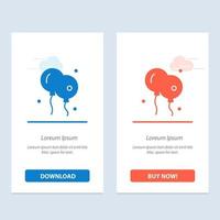 Balloon Easter Nature  Blue and Red Download and Buy Now web Widget Card Template vector