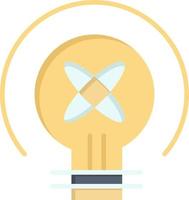 Bulb Light Idea Education  Flat Color Icon Vector icon banner Template