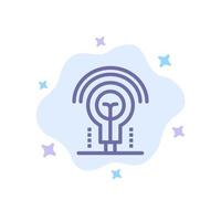 Bulb Idea Light Hotel Blue Icon on Abstract Cloud Background vector