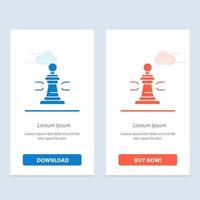 Chess Game Player King Poker  Blue and Red Download and Buy Now web Widget Card Template vector