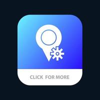 Location Map Settings Mobile App Button Android and IOS Glyph Version vector