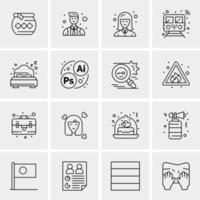 16 Business Universal Icons Vector Creative Icon Illustration to use in web and Mobile Related project