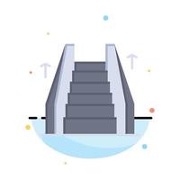 Stair Elevator Electric Ladder Abstract Flat Color Icon Template vector