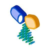 Capsule Inside Supplements isometric icon vector illustration
