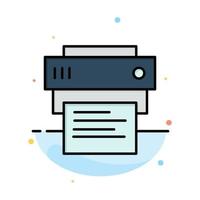 Printer Print Printing Education Abstract Flat Color Icon Template vector